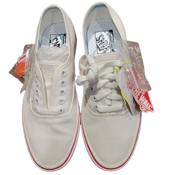 VN0A3WM748C Vans Comfycush Authent Blanc De Blanc/Red Men's - Women's - Picture 12 of 14